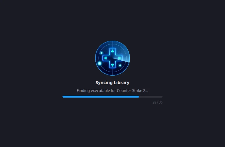 ScoutLauncher syncing the library and finding executables